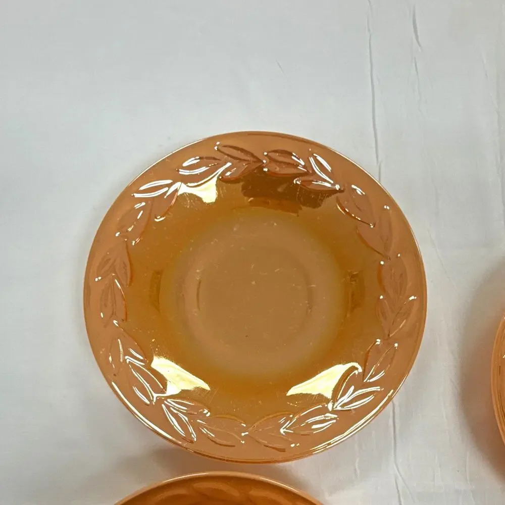Copied - Pink Pressed Glass Laurel Pattern Round Plate 6 in
